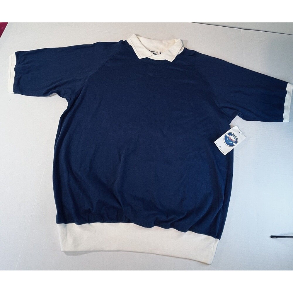 NEW Vintage Jantzen Classics Polo Shirt Men’s Medium Blue White Preppy Golf